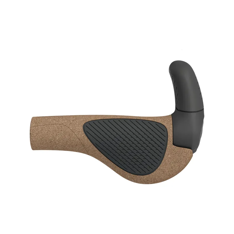 Ergon GP2 Evo BioKork Lock-On Grips Large in Black/Tan Black/Cork-1