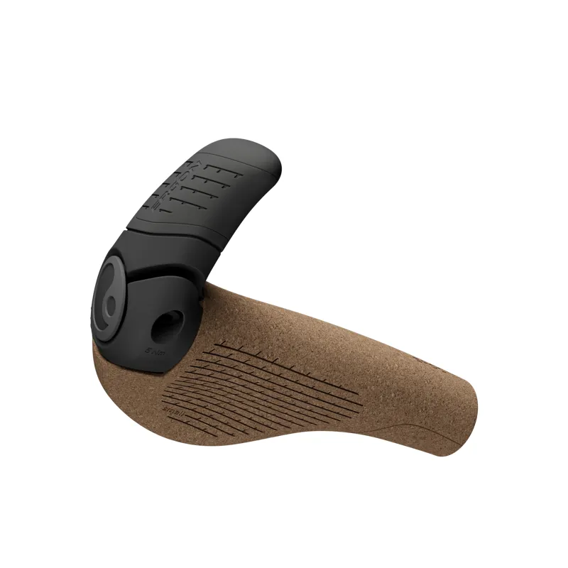 Ergon GP2 Evo BioKork Lock-On Grips Large in Black/Tan Black/Cork-2