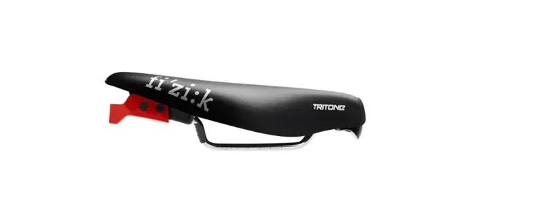 Fizik Tritone Wide K:ium Rails Triathlon Saddle in Black/White-1
