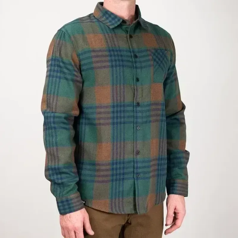 Handup Flow Flannel in Green/Blue-1
