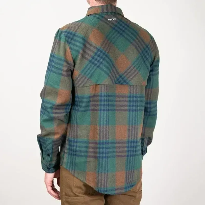 Handup Flow Flannel in Green/Blue-3
