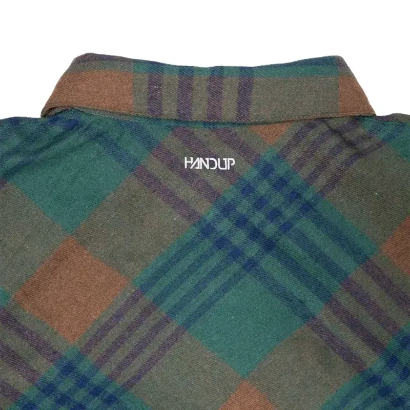 Handup Flow Flannel in Green/Blue-7