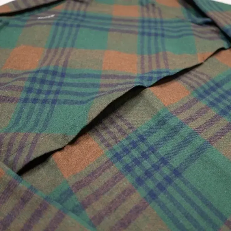 Handup Flow Flannel in Green/Blue-8