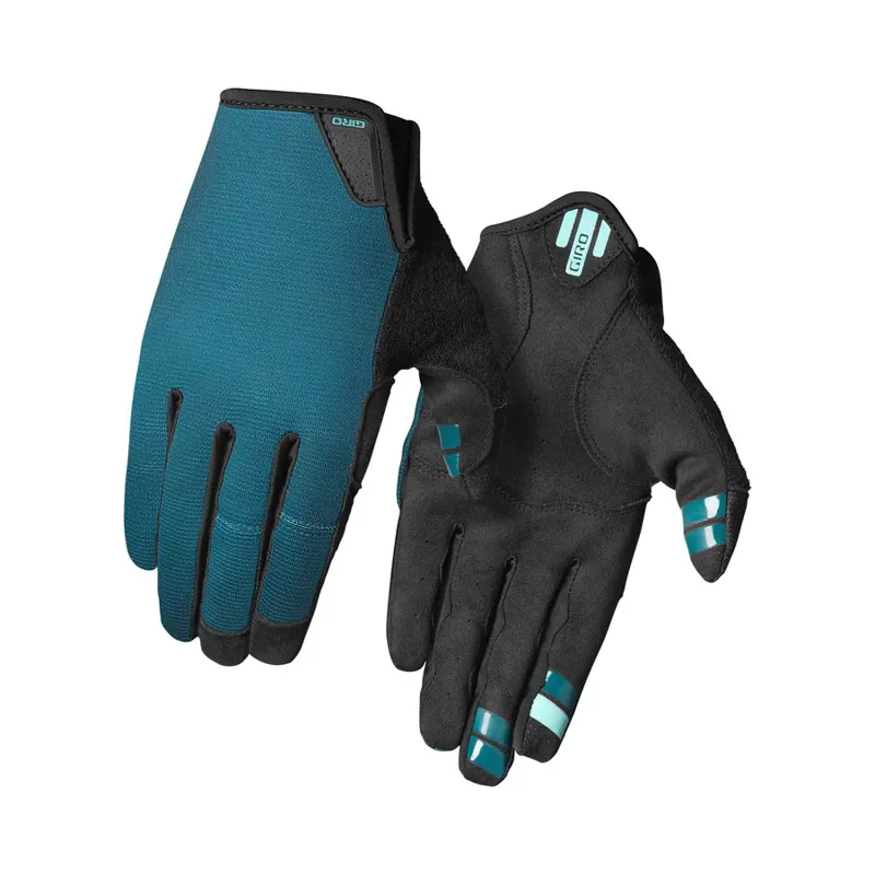Giro LA DND Women's Cycling Glove: Harbor Blue / Screaming Teal