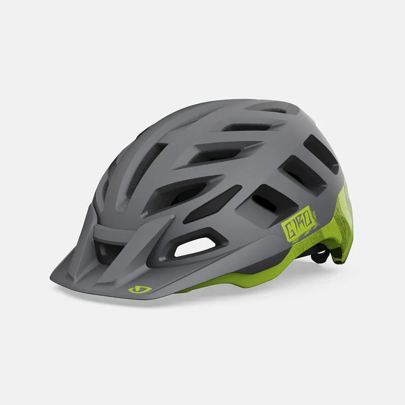Giro RADIX MIPS Helmet: Matte Metallic Black / Ano Lime