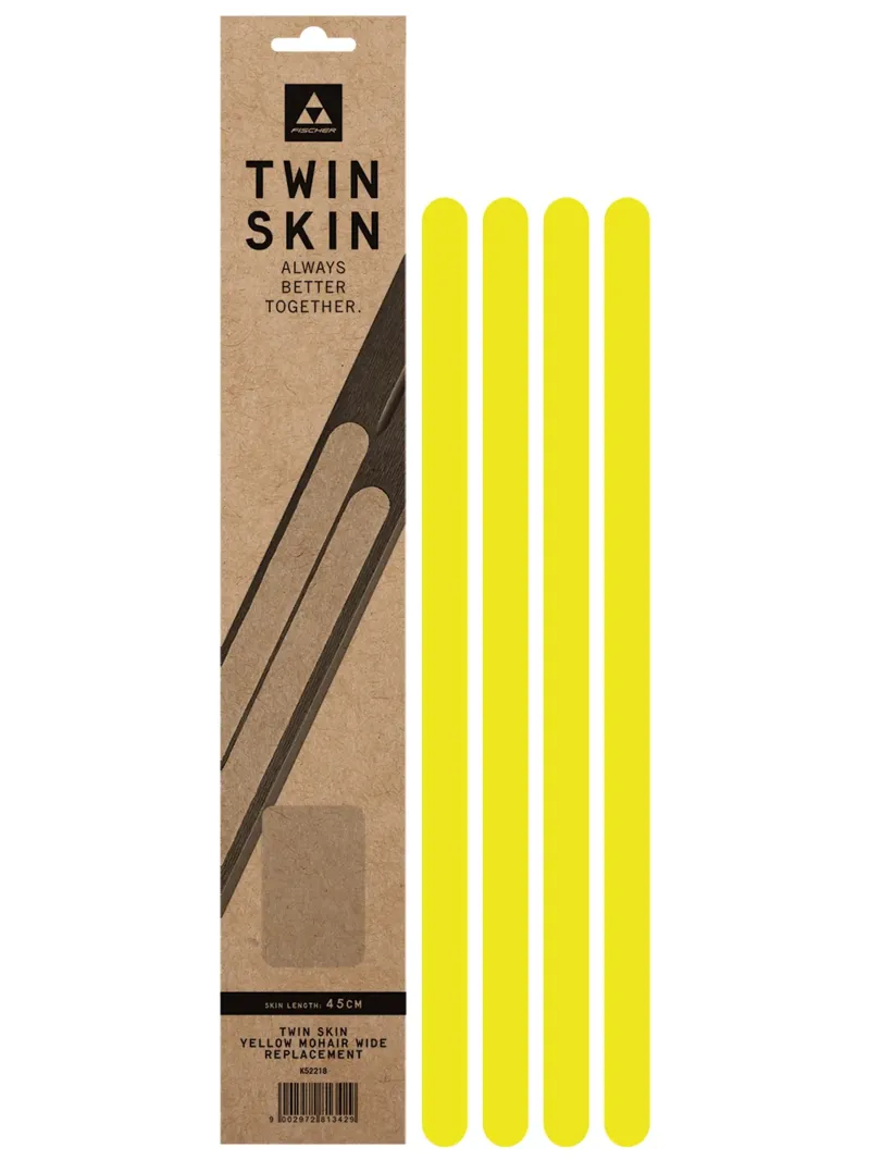 Fischer Twin Skin 100 Mohair Wide Ski Equipment in Neon Yellow