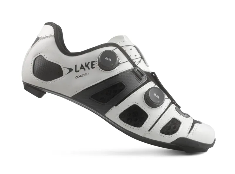 Lake Cycling CX242 Shoes: White / Black
