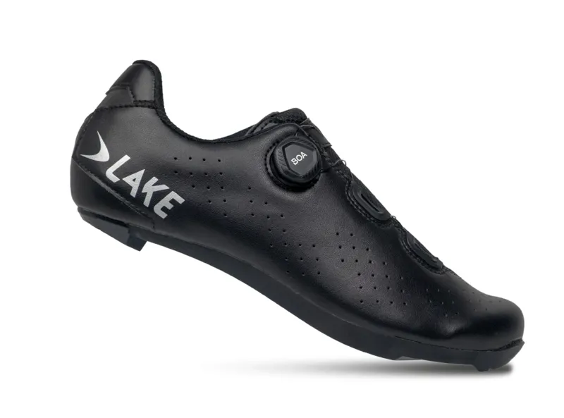 Lake Cycling CX178 Regular Cycling Shoe in Black/Silver