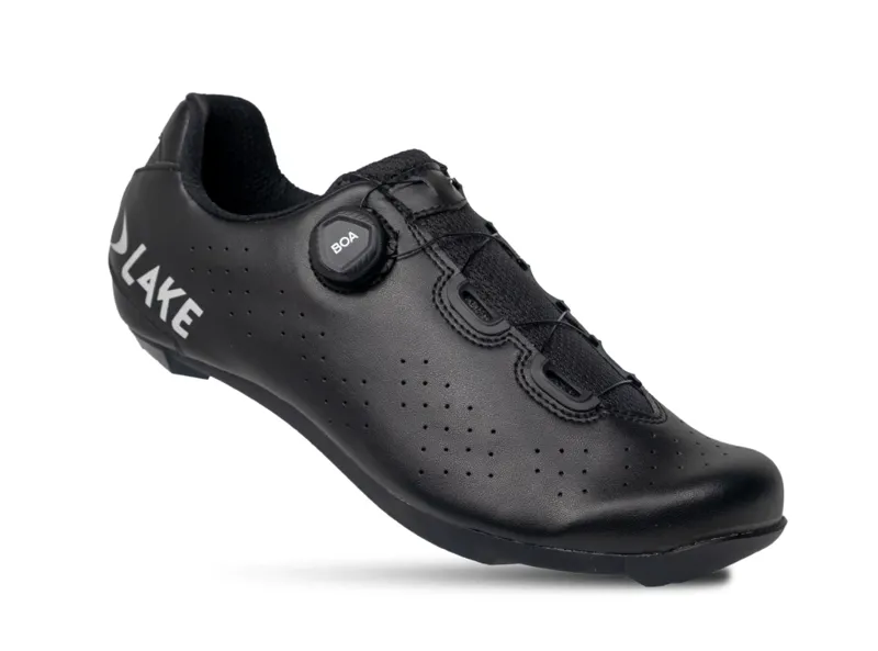 Lake Cycling CX178 Regular Cycling Shoe in Black/Silver-1
