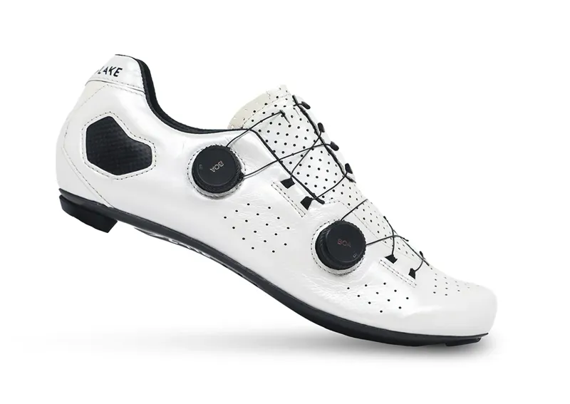 Lake Cycling CX333-X Wide Shoes in White/Black