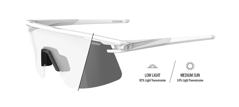 Tifosi Optics Moab Lite Sunglasses in Matte White with Light Night Fototec Lens
