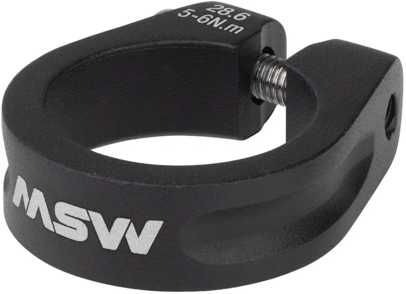MSW Seatpost Clamp 28.6mm Bolt-On in Black-1
