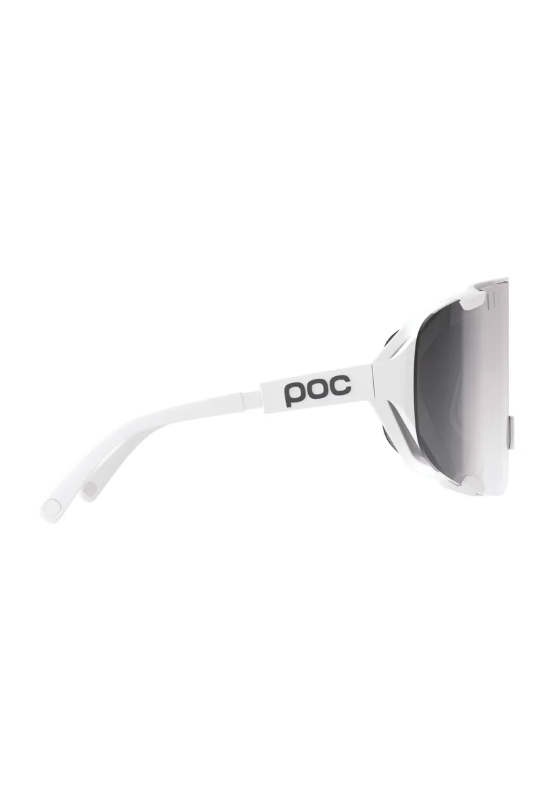 POC Devour Mid Bike Sunglasses + Extra Lens in Hydrogen White Clarity Road/Sunny Silver Cat. 3-2