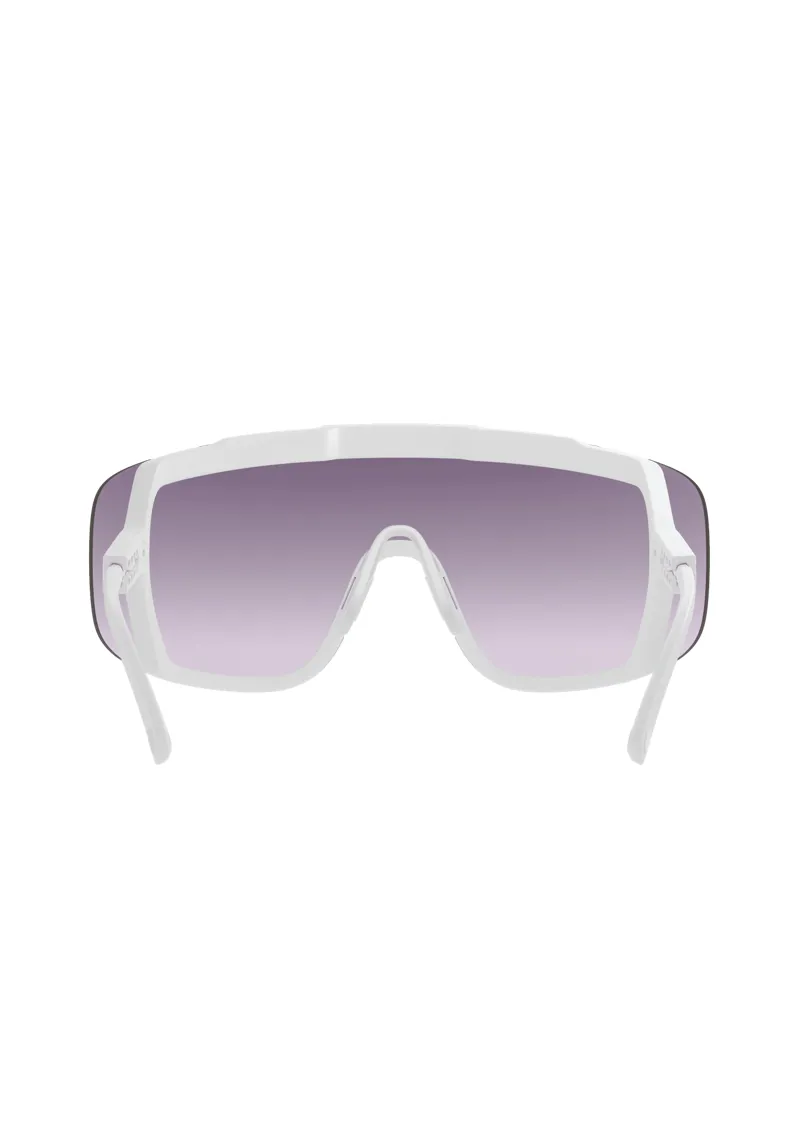 POC Devour Mid Bike Sunglasses + Extra Lens in Hydrogen White Clarity Road/Sunny Silver Cat. 3-3