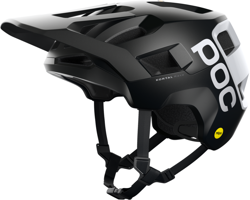 POC Kortal Race MIPS Helmet: Uranium Black Matt/Hydrogen White-1