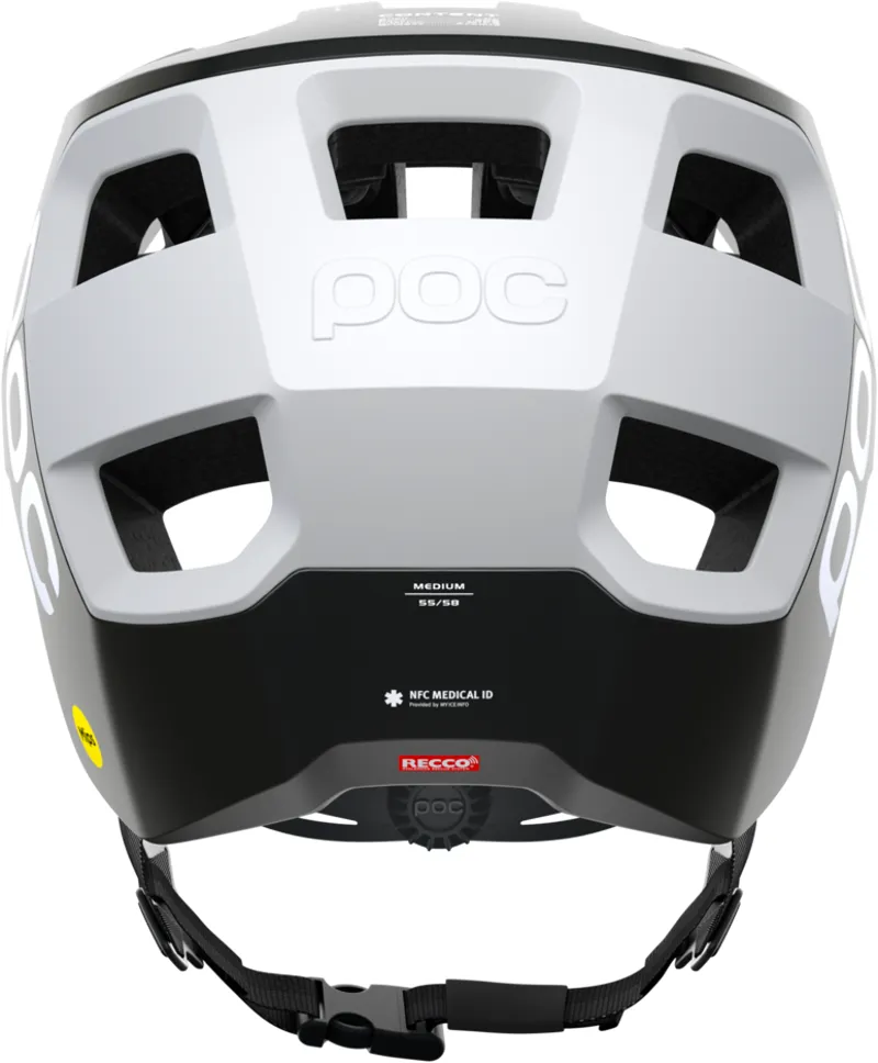 POC Kortal Race MIPS Helmet: Uranium Black Matt/Hydrogen White-2