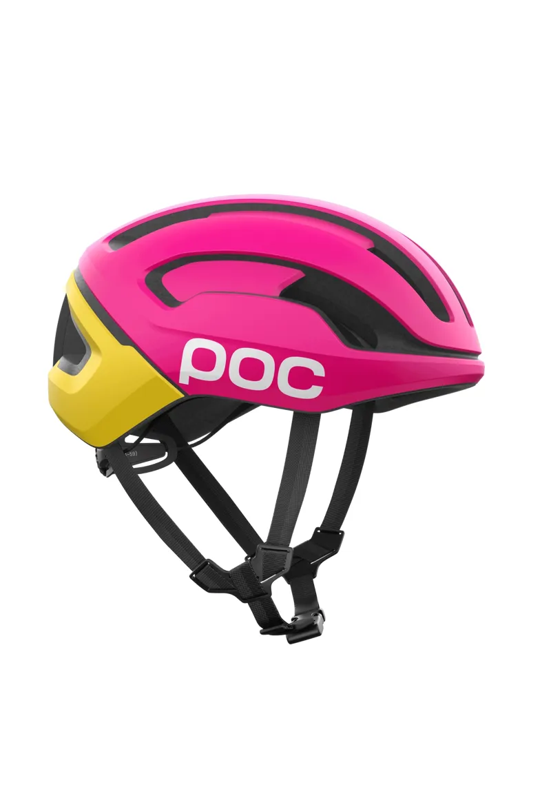 POC Omne Air MIPS Cycling Helmet in Rhos Red Matt/Citrine Yellow Matt-2
