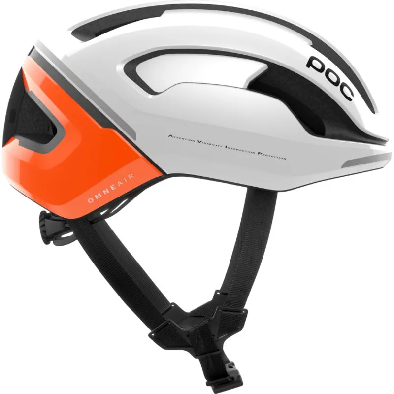 POC Omne Beacon MIPS Helmet: Fluorescent Orange AVIP/Hydrogen White-2
