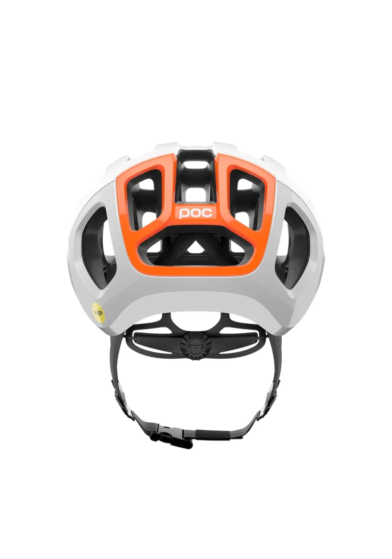 POC Ventral Air MIPS Cycling Helmet in Hydrogen White/Florescent Orange-3