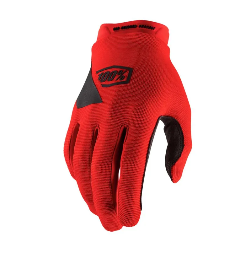 100% Ridecamp Gloves in Red