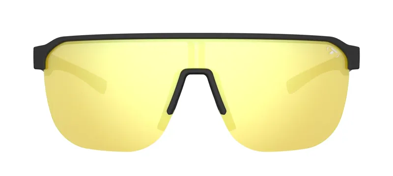 Tifosi Optics Sanctum SL Sport Sunglasses in Matte Black Smoke Yellow Mirror-1