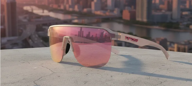 Tifosi Sanctum SL Sunglasses in Frosted Rose Pink Mirror-2