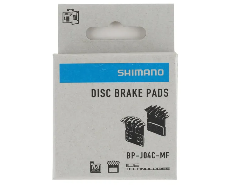 Shimano J04C-MF Metal Disc Brake Pads w/ Cooling Fins 1 Pair-1