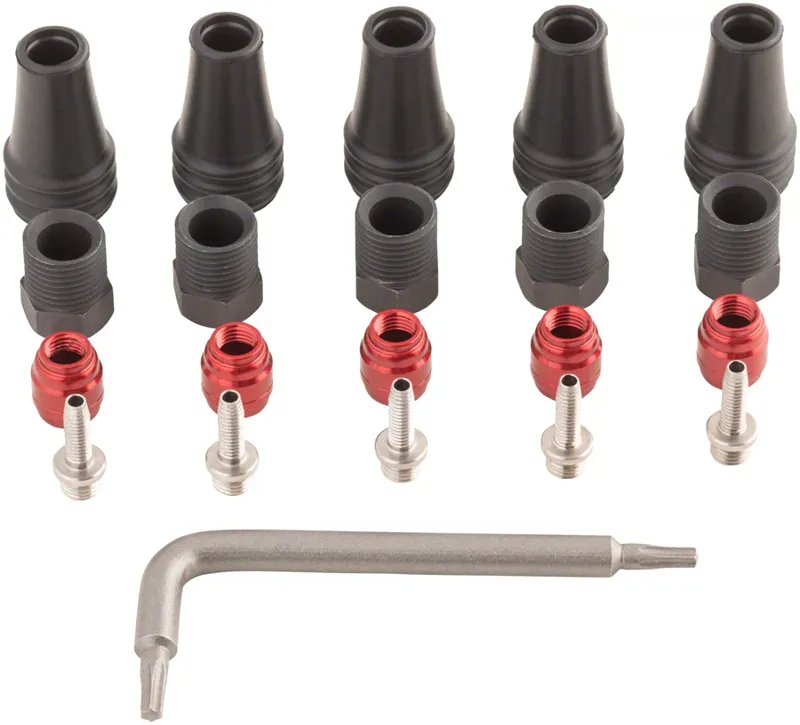 SRAM Red/Force AXS 2-Pc Disc Brake Hose Fitting Kit in Red