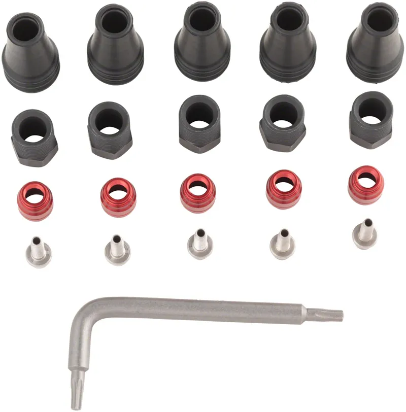 SRAM Red/Force AXS 2-Pc Disc Brake Hose Fitting Kit in Red-1