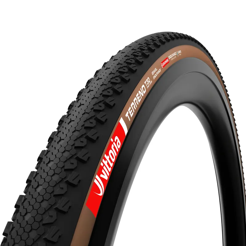 Vittoria Terreno T30 Fine Loose Gravel Endurance Graphene G2.0 E-Bike Tubeless Folding Tire in Black/Brown