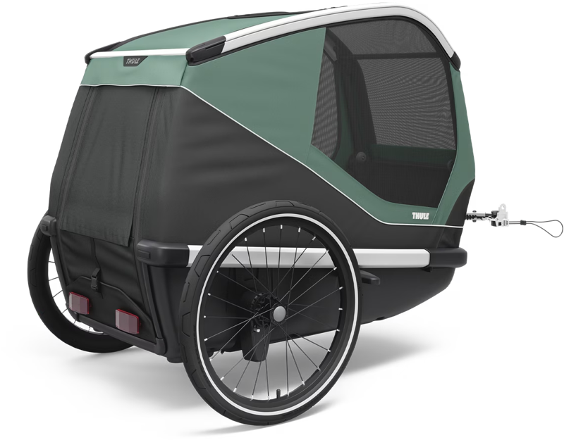 Thule Bexey M Dog Bike Trailer: Hazy Green - Medium-2