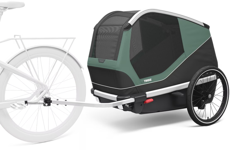 Thule Bexey M Dog Bike Trailer: Hazy Green - Medium-1