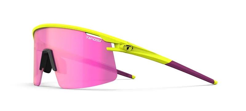 Tifosi Optics Moab Lite Sunglasses in Speed Yellow Clarion Sunset Pink/AC Red/Clear-2