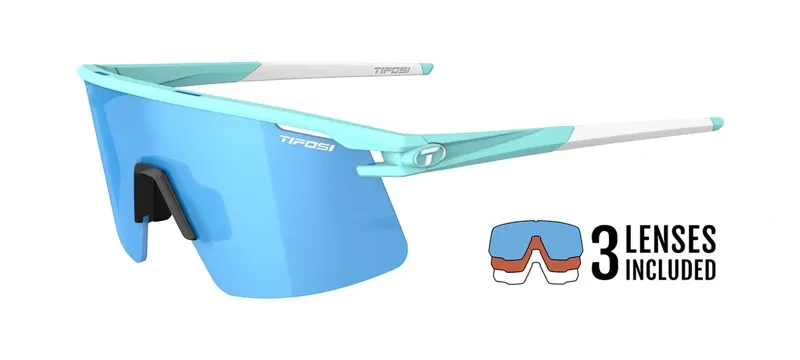 Tifosi Optics Moab Lite Sunglasses in Glacier Blue Clarion Blue/AC Red/Clear-1