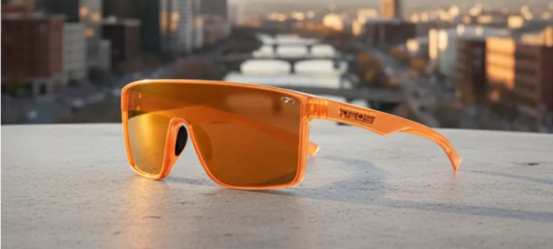 Tifosi Optics Sanctum Sunglasses Amber Blaze in Atomic Orange Mirror-3