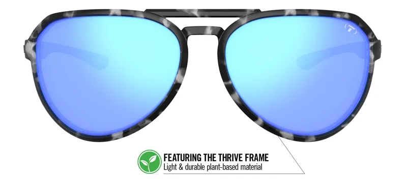 Tifosi Optics Selca Sunglasses Black Tortoise/Smoke Sky Blue Mirror