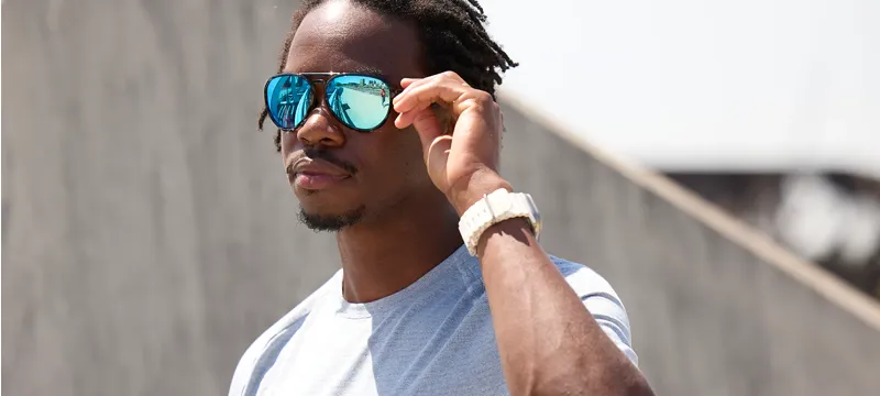 Tifosi Optics Selca Sunglasses Black Tortoise/Smoke Sky Blue Mirror-4