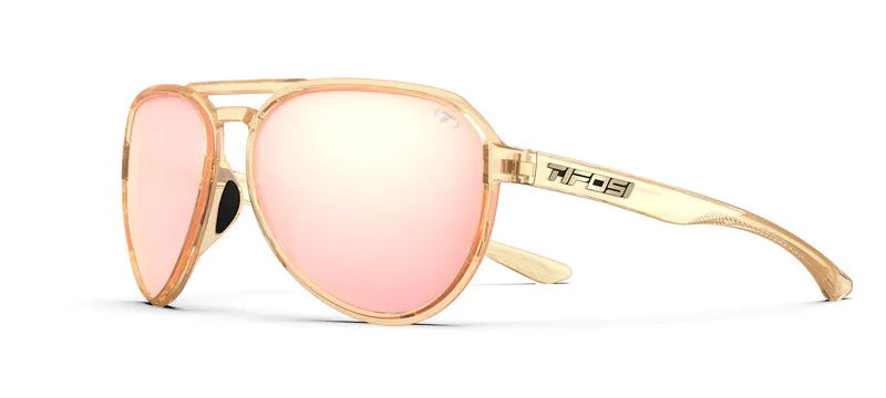 Tifosi Optics Selca Sunglasses Crystal Brown/Smoke Pink Mirror-2
