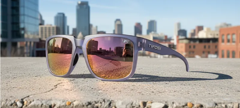Tifosi Optics Shumo Sunglasses Midnight Coral/Pink Mirror in Pink-3