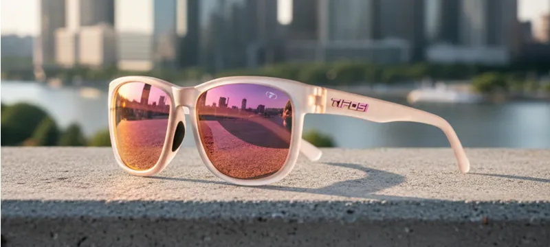 Tifosi Optics Swank Sunglasses Crystal Pink Fade/Pink Mirror in Pink