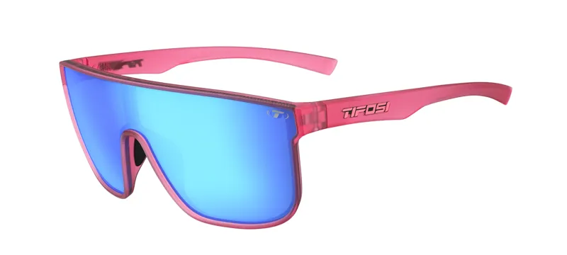 Tifosi Sanctum XL Matte Crystal Pink Frame - Smoke Tint with Sky Blue Mirror