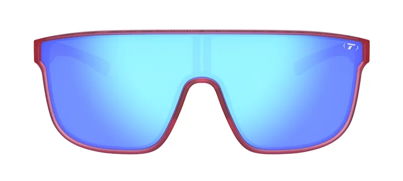 Tifosi Sanctum XL Matte Crystal Pink Frame - Smoke Tint with Sky Blue Mirror-1