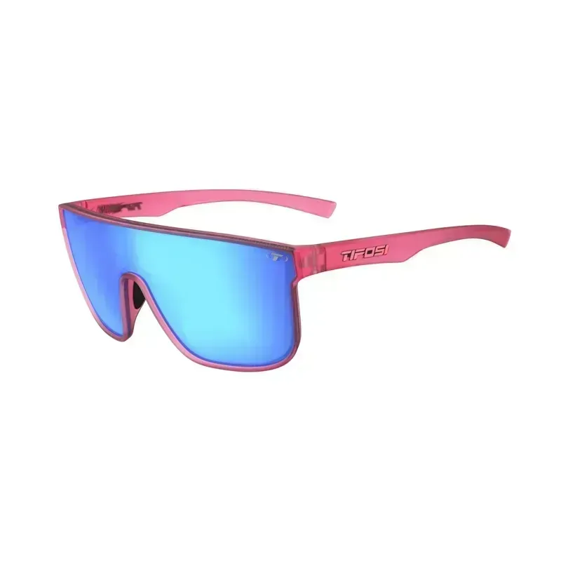 Tifosi Sanctum XL Matte Crystal Pink Frame - Smoke Tint with Sky Blue Mirror-5
