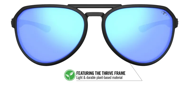 Tifosi Selca Polarized Sunglasses in Blackout Sky Blue Mirror