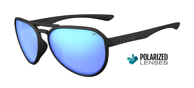 Tifosi Selca Polarized Sunglasses in Blackout Sky Blue Mirror-3