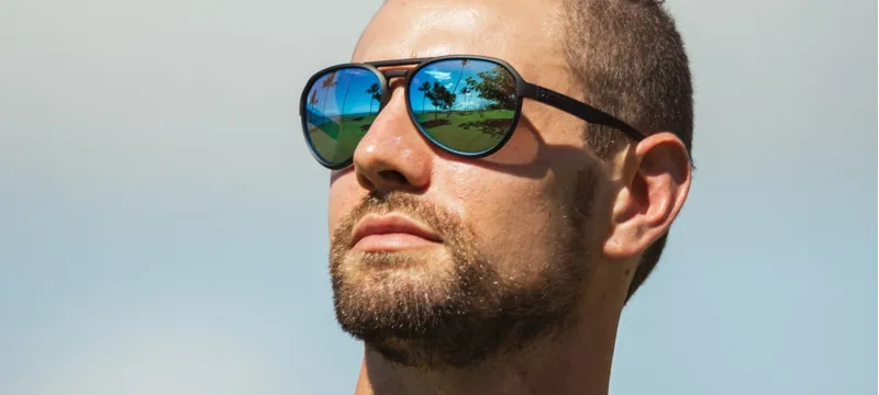 Tifosi Selca Polarized Sunglasses in Blackout Sky Blue Mirror-5