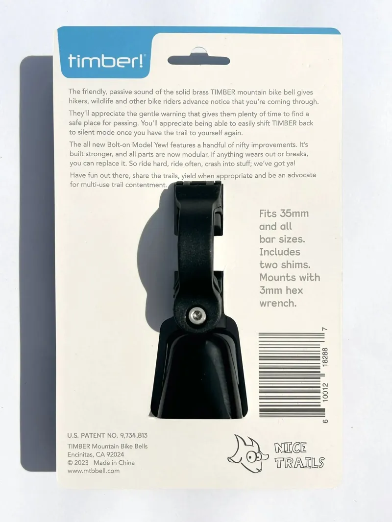 Timber Model Yew Bolt-on Mountain Bike Bell in Black-5