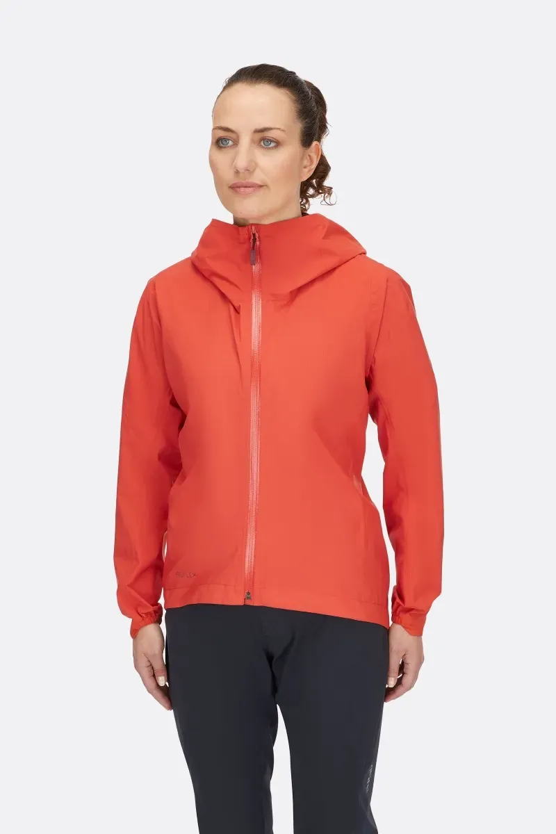Rab Women's Cinder Downpour Light Jacket: Sahara-1