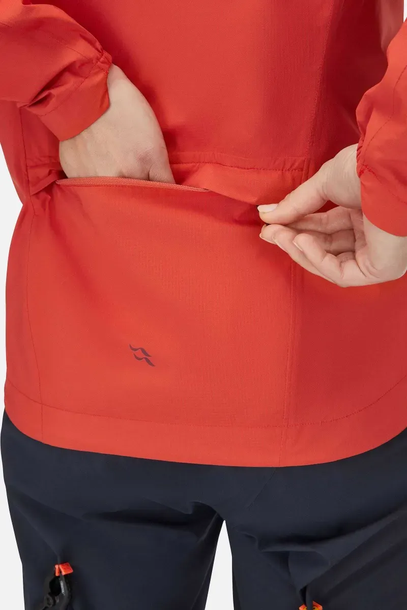 Rab Women's Cinder Downpour Light Jacket: Sahara-4