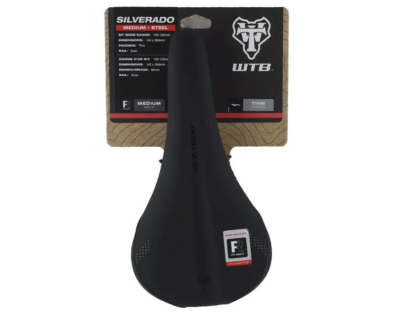 Wtb Silverado Steel Saddle Medium 280x142mm in Black-5